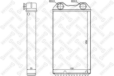Heat Exchanger, interior heating STELLOX 10-35229-SX