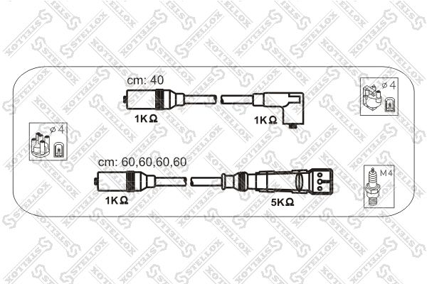 STELLOX 10-38330-SX Ignition Cable Kit