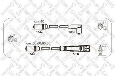Ignition Cable Kit STELLOX 10-38330-SX