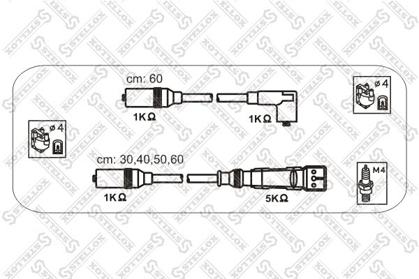 STELLOX 10-38337-SX Ignition Cable Kit