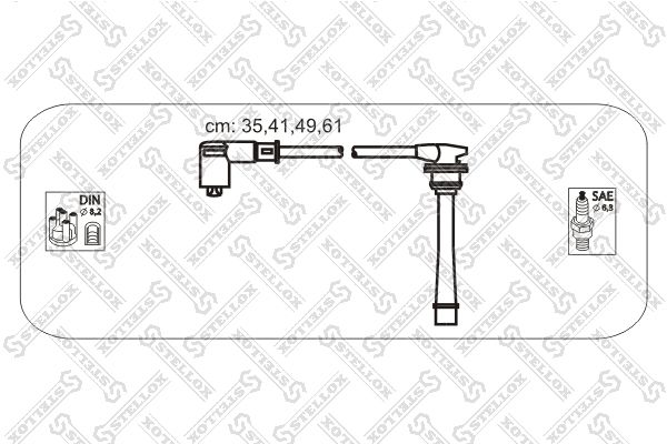 STELLOX 10-38412-SX Ignition Cable Kit
