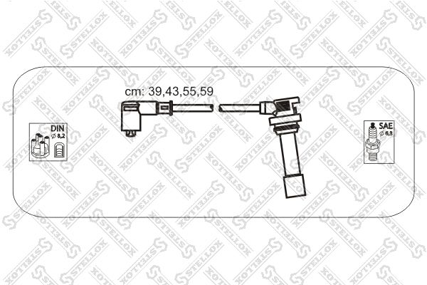 STELLOX 10-38459-SX Ignition Cable Kit