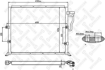 Condenser, air conditioning STELLOX 10-45004-SX