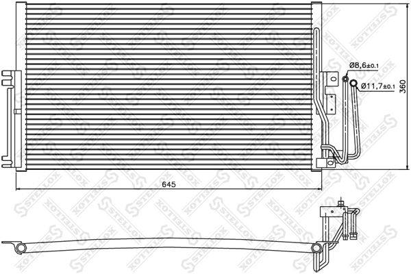 STELLOX 10-45008-SX Condenser, air conditioning