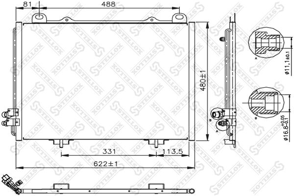 STELLOX 10-45009-SX Condenser, air conditioning