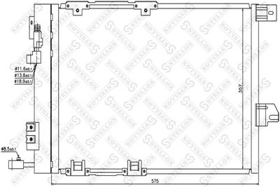 Condenser, air conditioning STELLOX 10-45015-SX