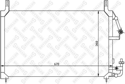 Condenser, air conditioning STELLOX 10-45017-SX