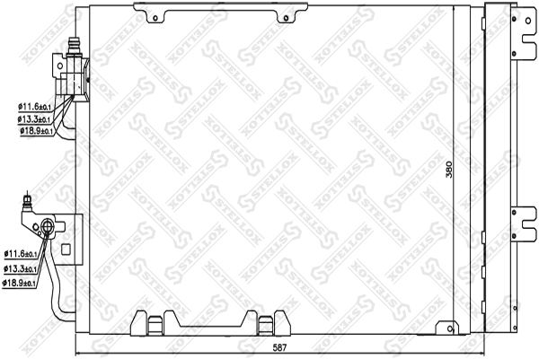 STELLOX 10-45019-SX Condenser, air conditioning