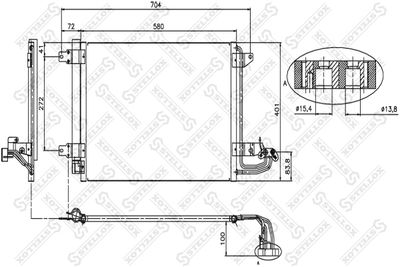 Condenser, air conditioning STELLOX 10-45023-SX