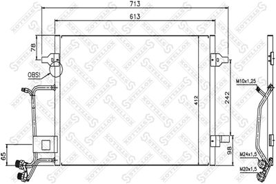 Condenser, air conditioning STELLOX 10-45024-SX