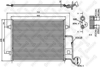 Condenser, air conditioning STELLOX 10-45025-SX