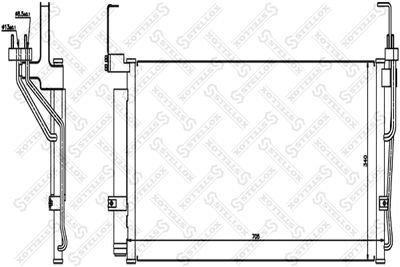 Condenser, air conditioning STELLOX 10-45033-SX