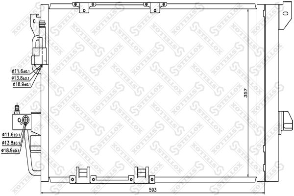 STELLOX 10-45035-SX Condenser, air conditioning