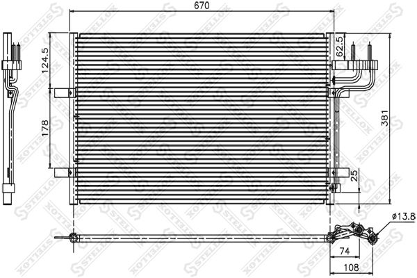 STELLOX 10-45036-SX Condenser, air conditioning