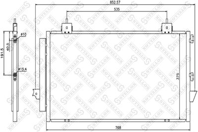 Condenser, air conditioning STELLOX 10-45037-SX