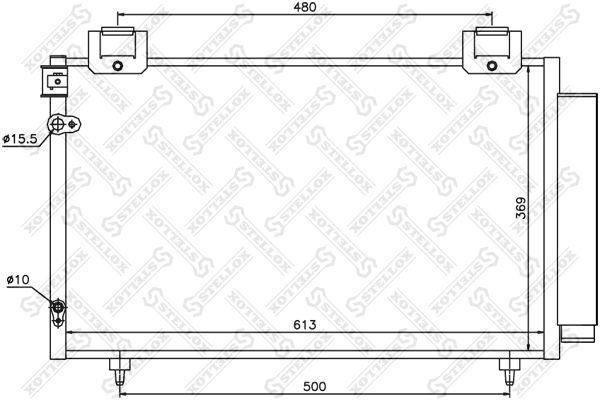 STELLOX 10-45038-SX Condenser, air conditioning
