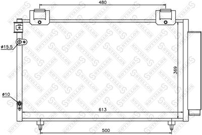 Condenser, air conditioning STELLOX 10-45038-SX