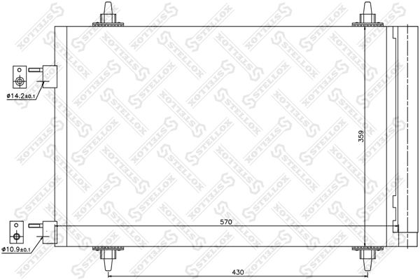 STELLOX 10-45039-SX Condenser, air conditioning