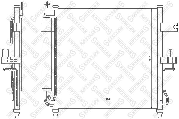 STELLOX 10-45043-SX Condenser, air conditioning