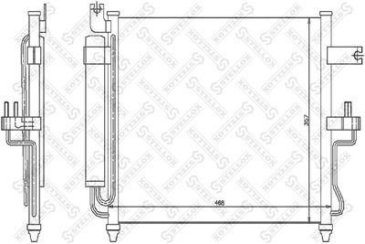Condenser, air conditioning STELLOX 10-45043-SX