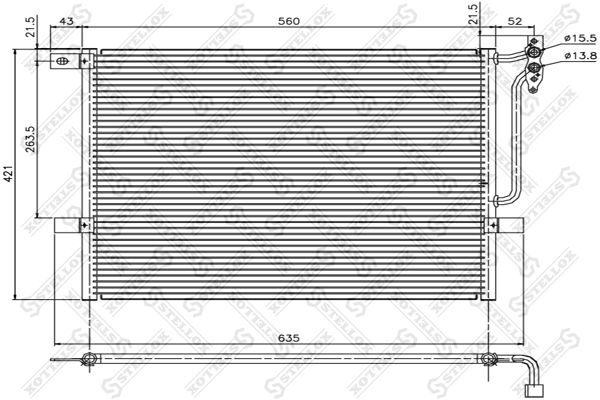 STELLOX 10-45052-SX Condenser, air conditioning