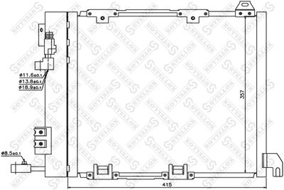 Condenser, air conditioning STELLOX 10-45058-SX