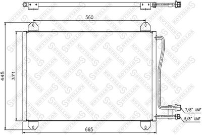 Condenser, air conditioning STELLOX 10-45059-SX