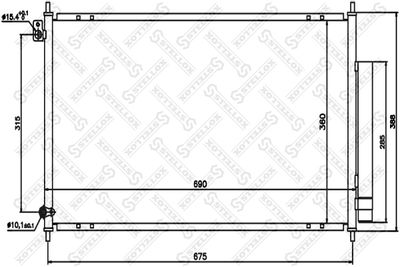 Condenser, air conditioning STELLOX 10-45061-SX