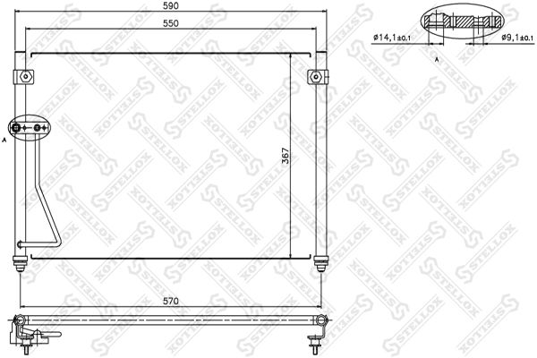 STELLOX 10-45063-SX Condenser, air conditioning