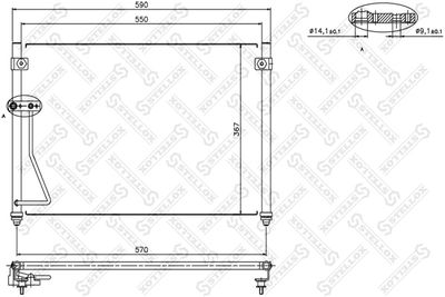 Condenser, air conditioning STELLOX 10-45063-SX