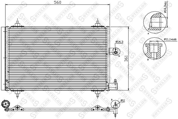 STELLOX 10-45064-SX Condenser, air conditioning