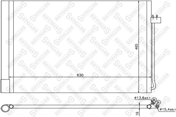 STELLOX 10-45078-SX Condenser, air conditioning