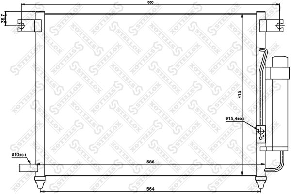 STELLOX 10-45079-SX Condenser, air conditioning