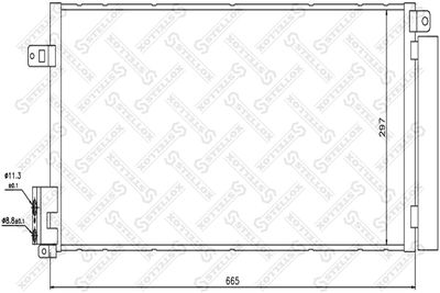Condenser, air conditioning STELLOX 10-45092-SX
