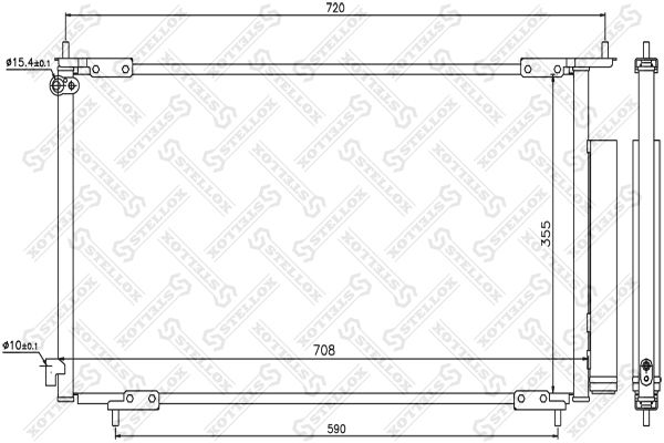STELLOX 10-45096-SX Condenser, air conditioning