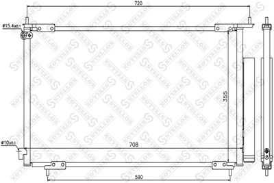 Condenser, air conditioning STELLOX 10-45096-SX