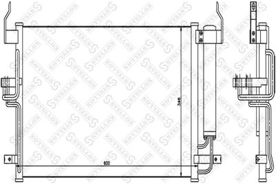 Condenser, air conditioning STELLOX 10-45101-SX