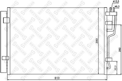 Condenser, air conditioning STELLOX 10-45102-SX