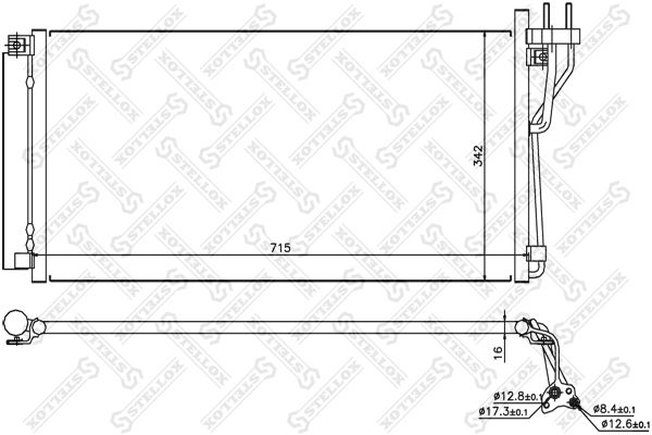STELLOX 10-45105-SX Condenser, air conditioning