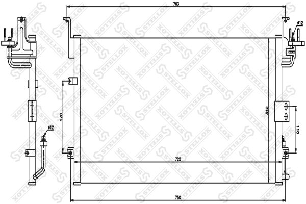 STELLOX 10-45109-SX Condenser, air conditioning