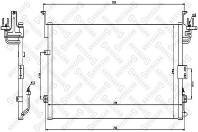 Condenser, air conditioning STELLOX 10-45109-SX