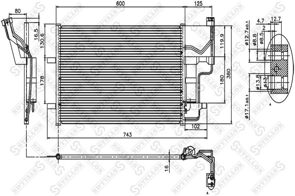 STELLOX 10-45118-SX Condenser, air conditioning