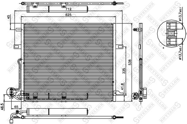 STELLOX 10-45121-SX Condenser, air conditioning