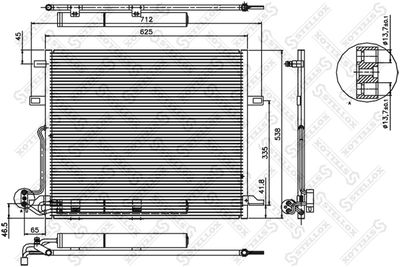 Condenser, air conditioning STELLOX 10-45121-SX