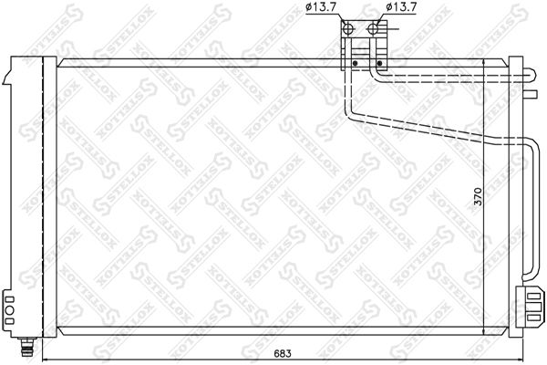 STELLOX 10-45124-SX Condenser, air conditioning