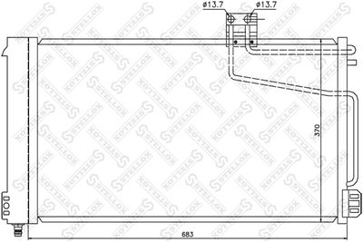 Condenser, air conditioning STELLOX 10-45124-SX