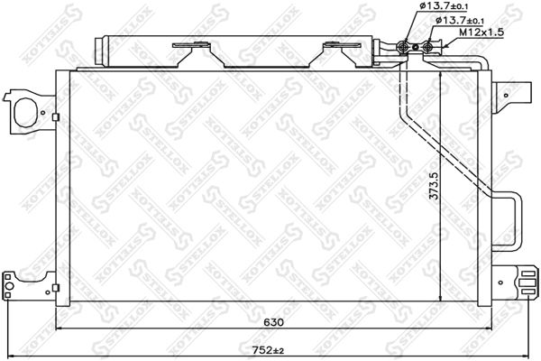 STELLOX 10-45125-SX Condenser, air conditioning