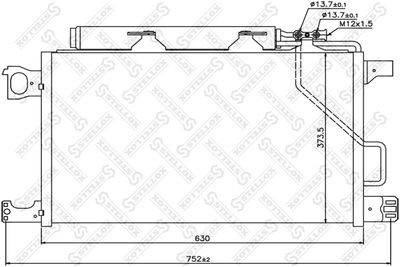 Condenser, air conditioning STELLOX 10-45125-SX