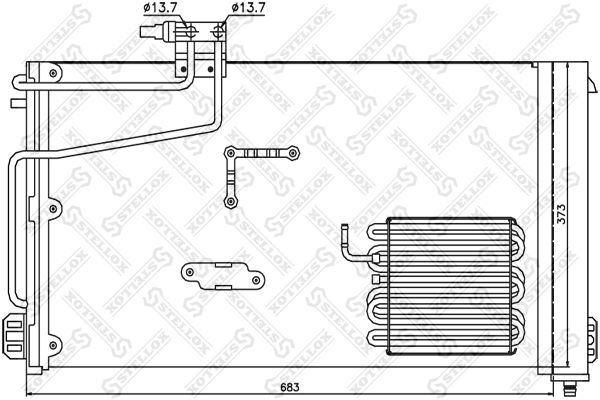 STELLOX 10-45126-SX Condenser, air conditioning
