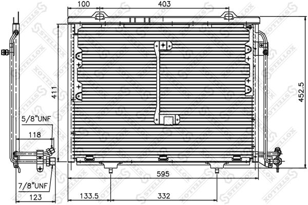 STELLOX 10-45128-SX Condenser, air conditioning